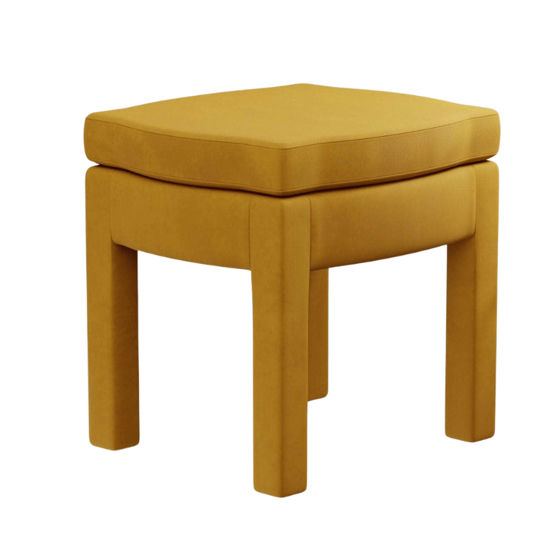 Piero Footstool, Turmeric Velvet