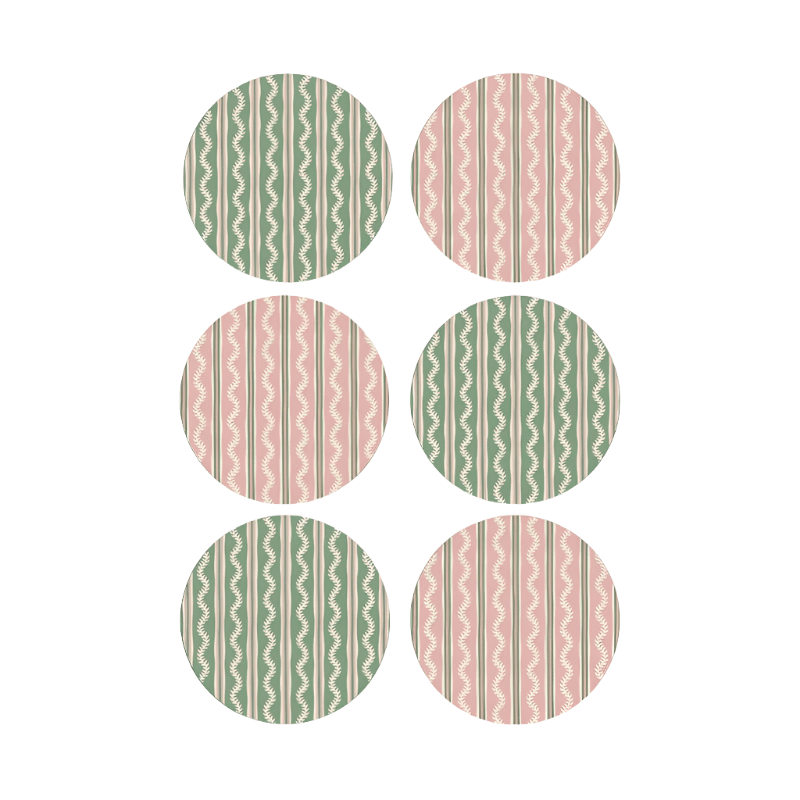 Green & Pink Vines Placemat