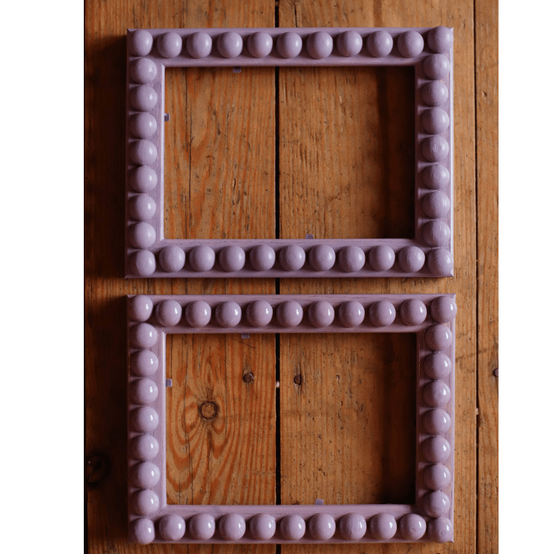 French Lavender Stained Bobbin Frame