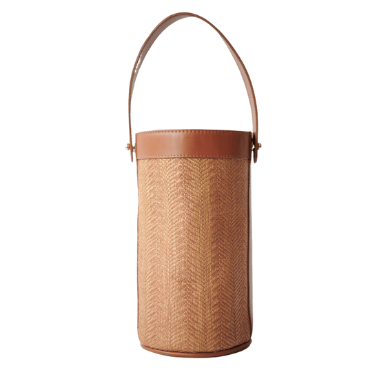 London-Rome Limited Edition Rattan Bucket Bag