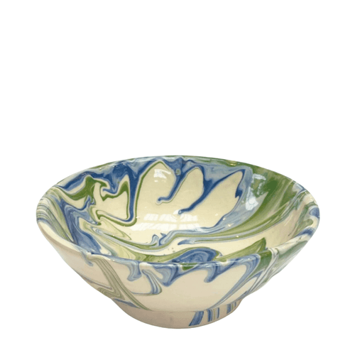 Serving Bowl - Blue Swirl