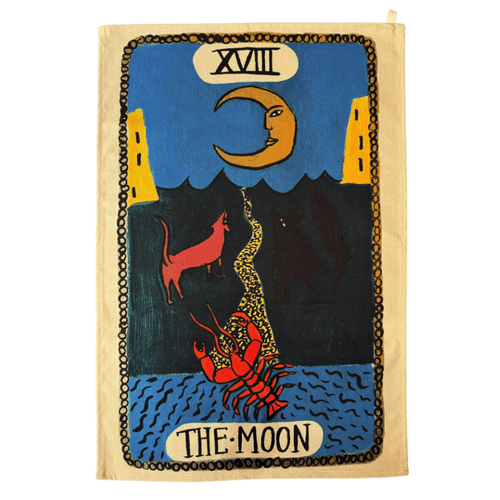 Tabby Booth Cotton Tarot Moon Tea Towel