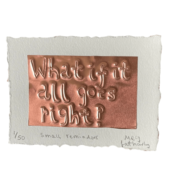 Rose Gold Brass Tin Embossing On Paper