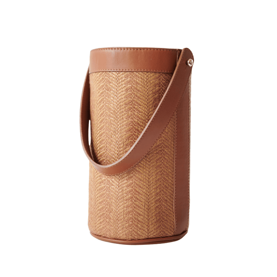 London-Rome Limited Edition Rattan Bucket Bag