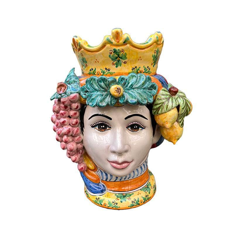 Sicilian Woman Large Fruit Vase