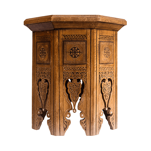 Mother-of-Pearl Inlaid Wooden Syrian Tables, Set of 2