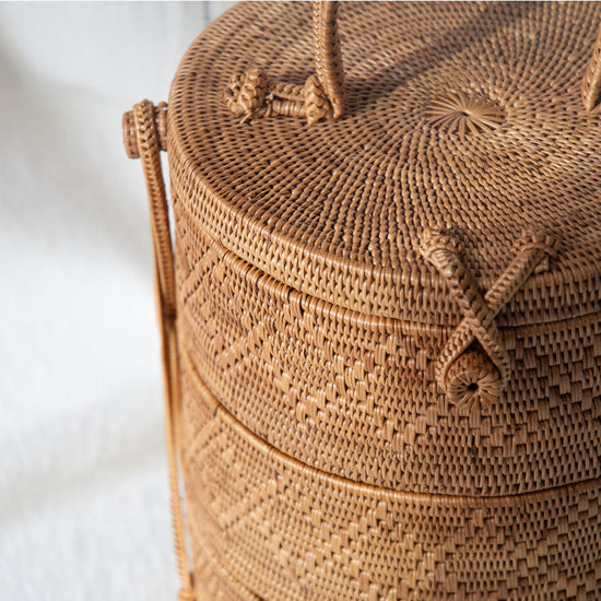 Stacked Handwoven Tiffin Storage