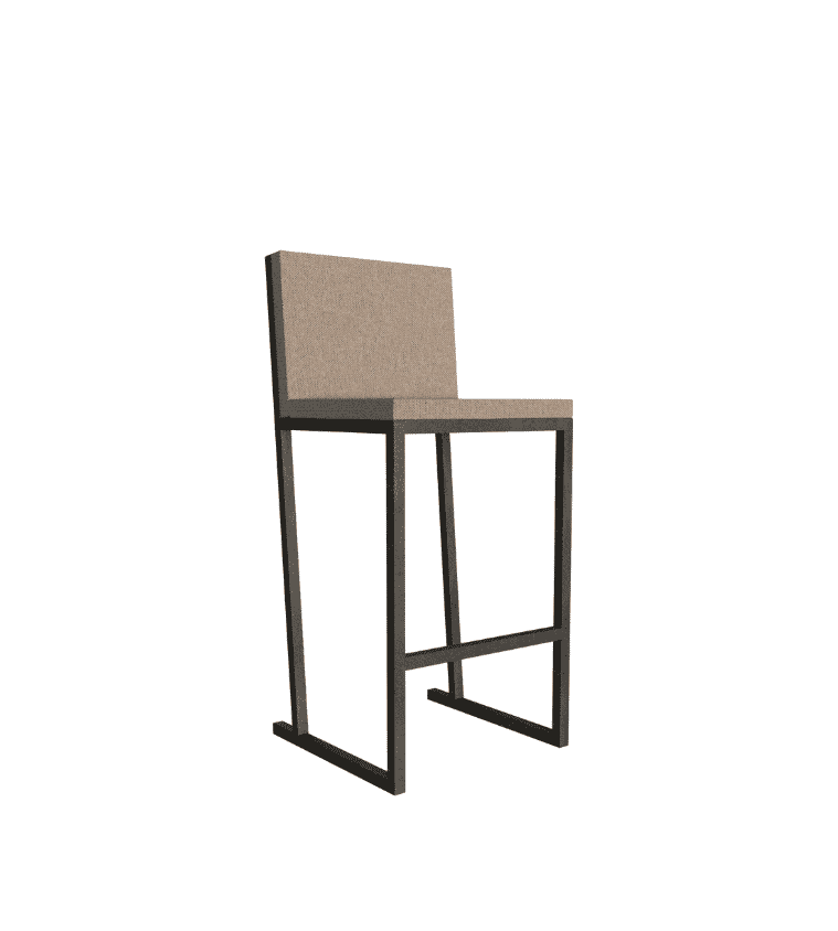 Lhèze Steel Bar Stool