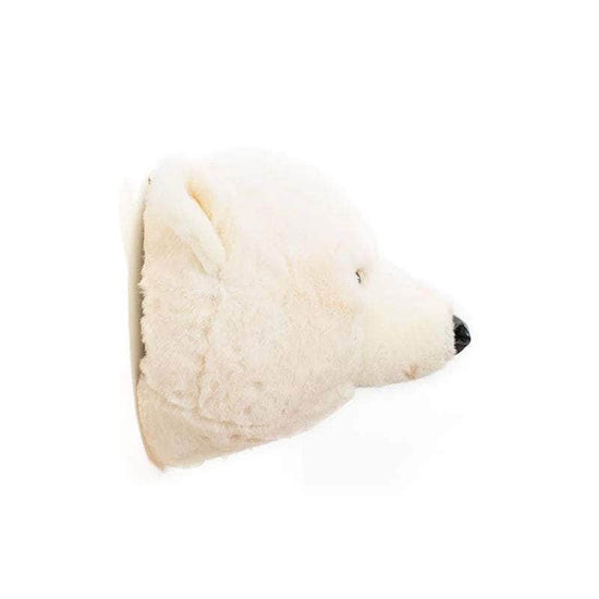 Basile the Polar Bear Wall Mounted Plush Head