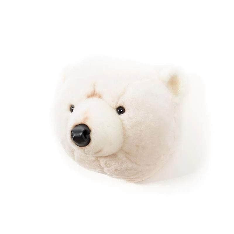 Basile the Polar Bear Wall Mounted Plush Head