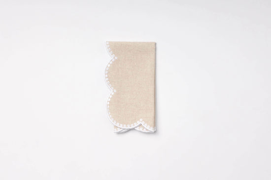 Gotas Napkin, Beige with White