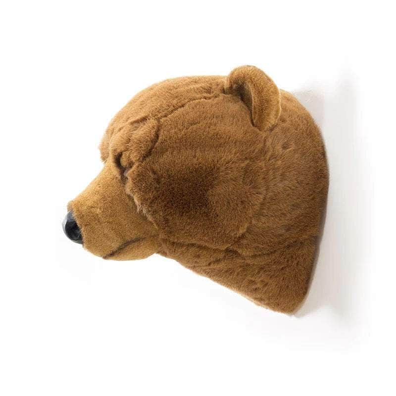 Oliver the Brown Bear Wall Mounted Plush Head