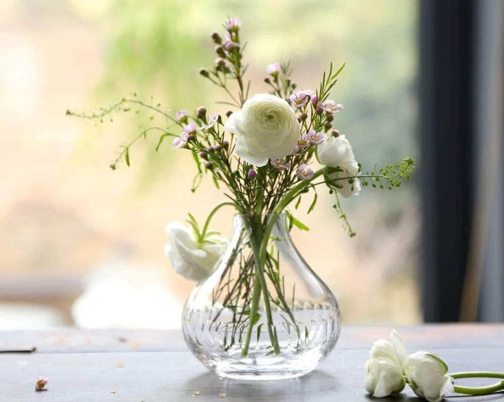 A Small Crystal Vase with Lens Design