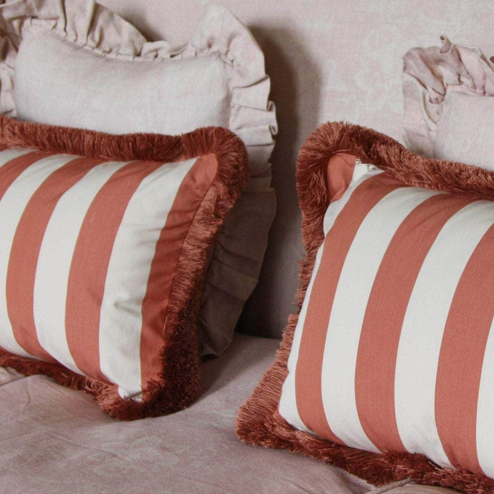 Sonia Stripe Cushion, Ginger