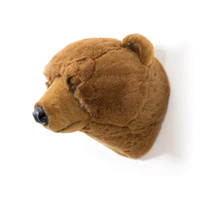 Oliver the Brown Bear Wall Mounted Plush Head