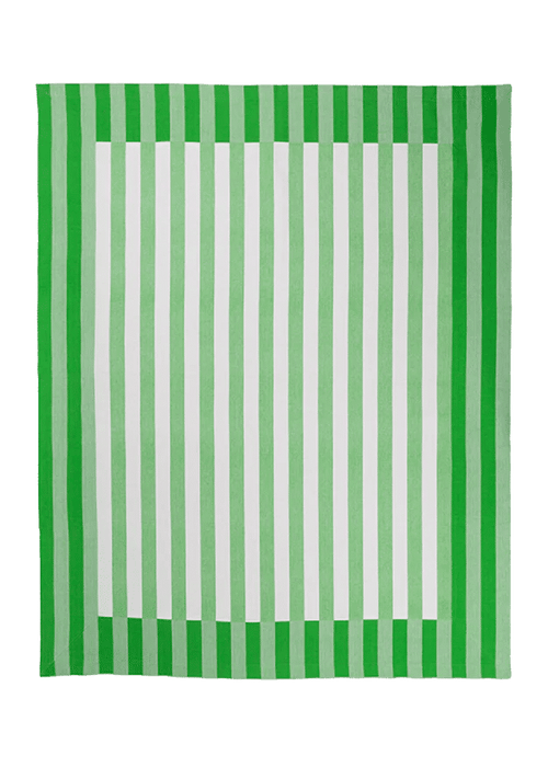 Lush Green Stripe Tablecloth