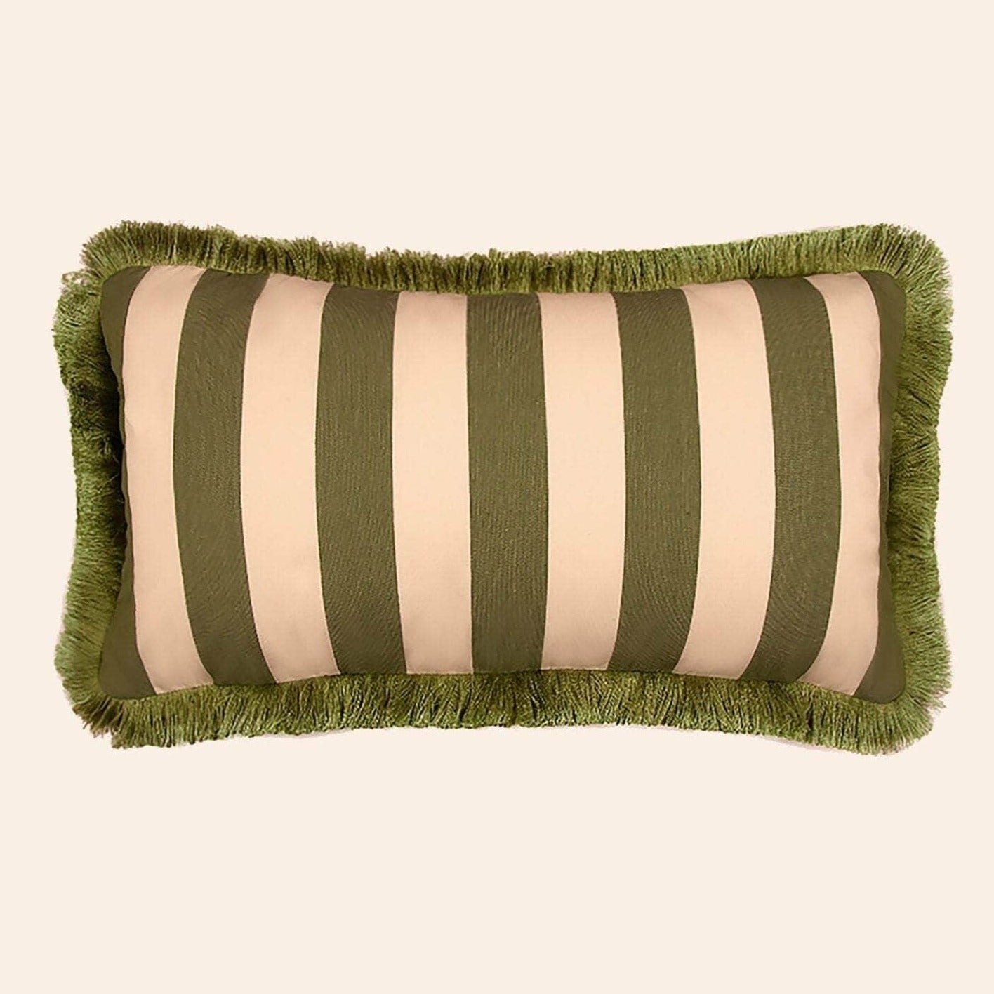 Sonia Stripe Cushion, Artichoke