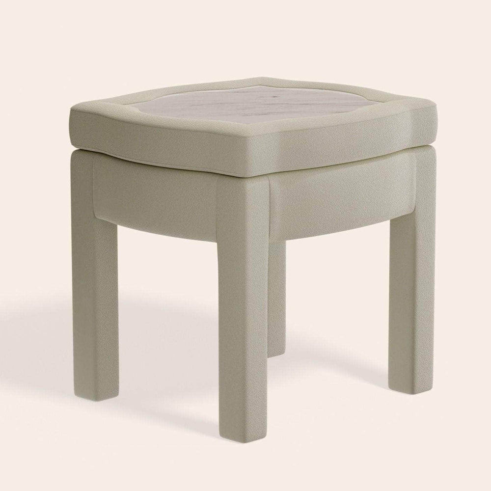 Piero Footstool, Nougat Boucle