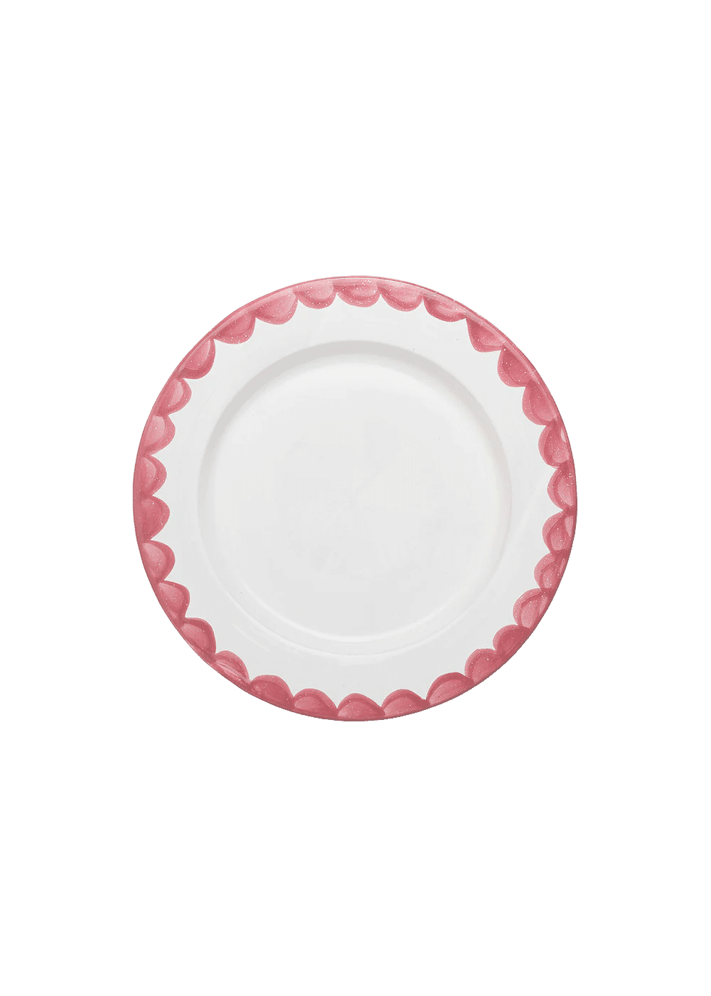 Pink Scallop Dinner Plate, Set of 2