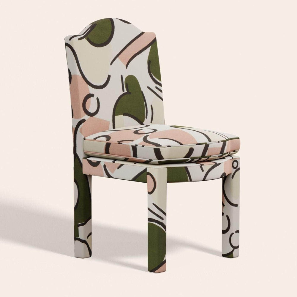 Pair of Leo Dining Chairs, Pesto