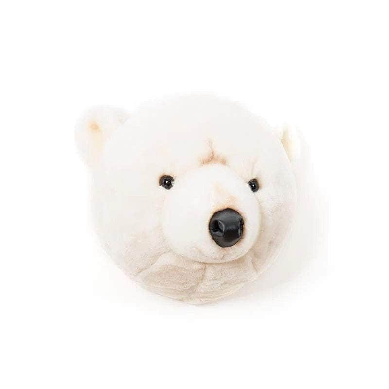 Basile the Polar Bear Wall Mounted Plush Head