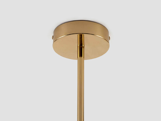 Brass opal disc ceiling light