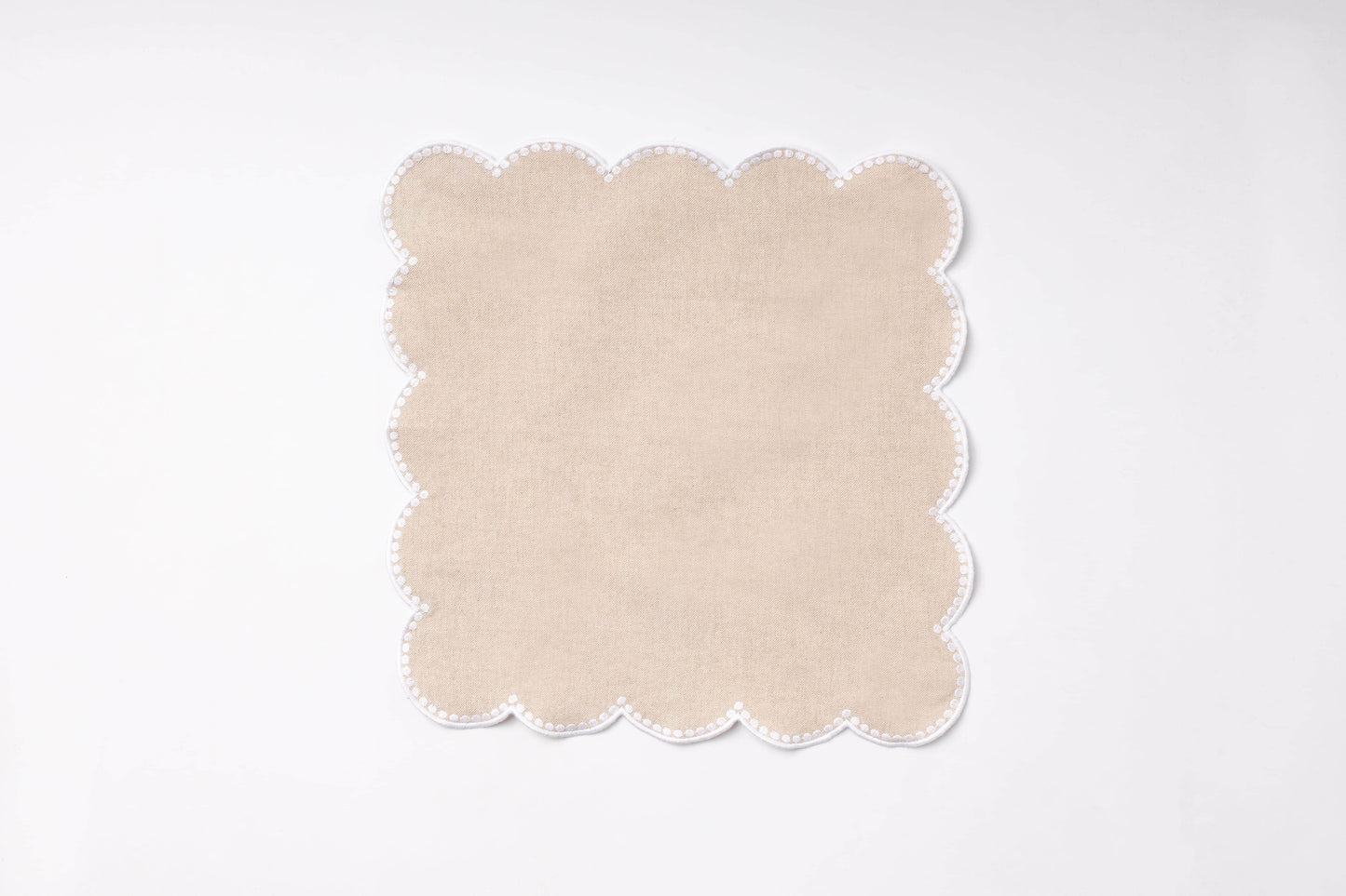 Gotas Napkin, Beige with White