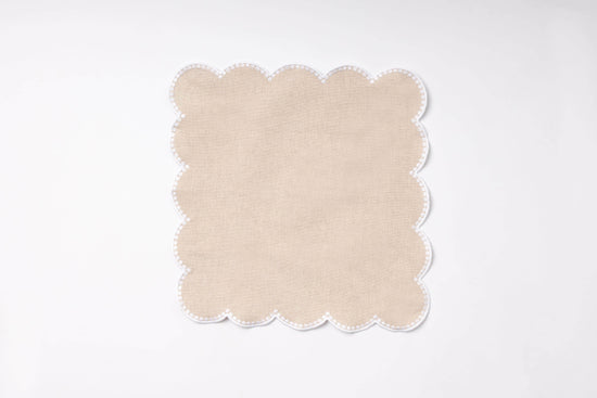 Gotas Napkin, Beige with White