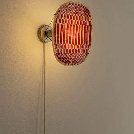 Red Beige Wall Lamp