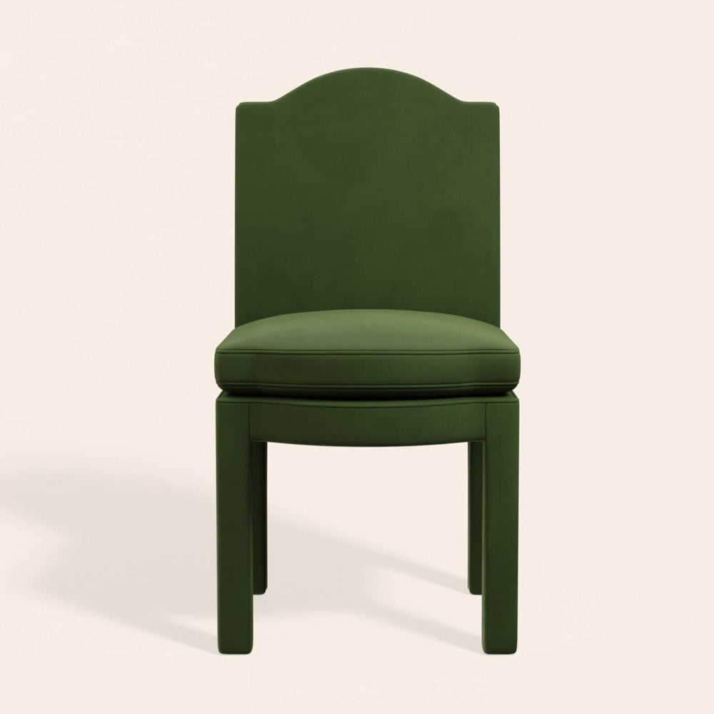 Pair of Leo Dining Chairs, Zucchini Velvet