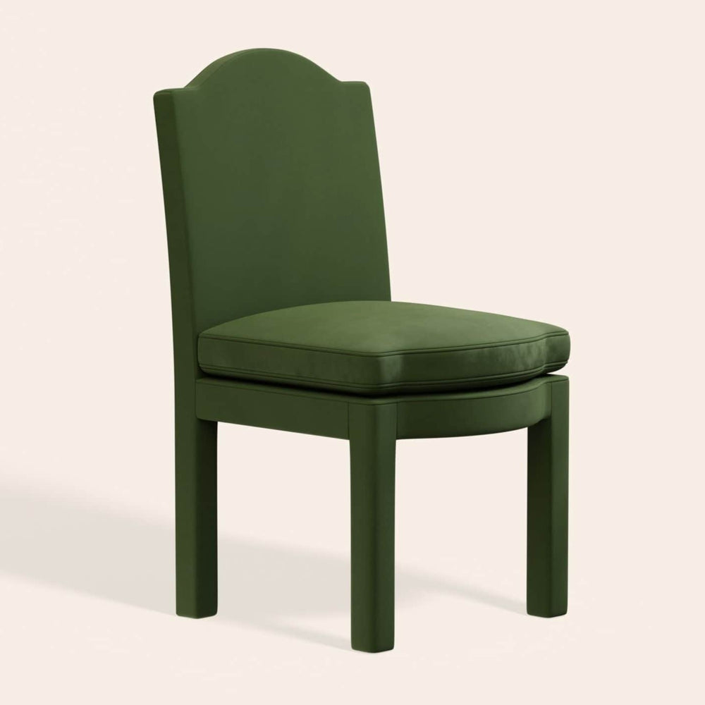 Pair of Leo Dining Chairs, Zucchini Velvet