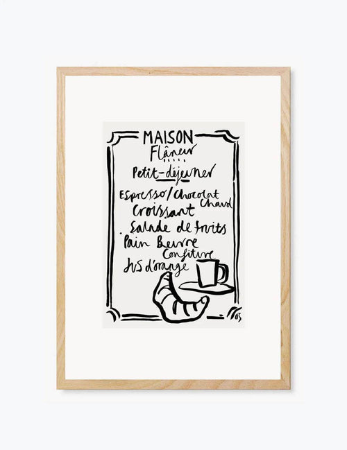 Maison Flâneur x Olivia Sewell The Menu | Wall Art Print