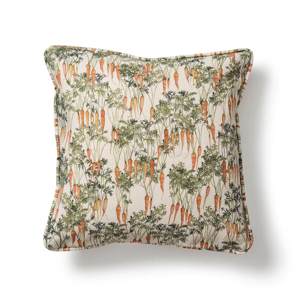 Square Wisteria Carrot Cushion with Piping