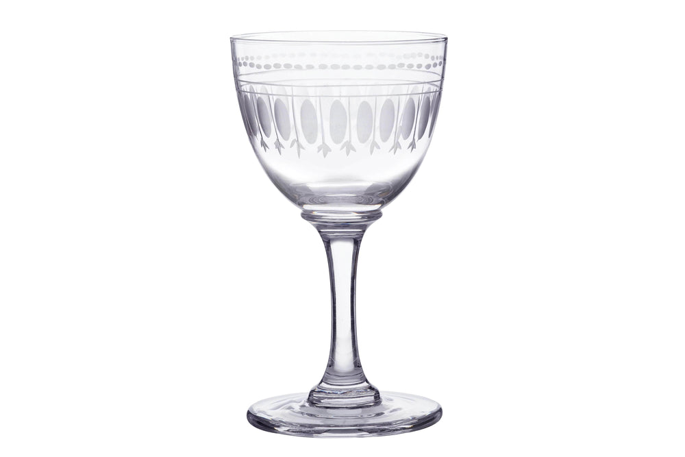 Crystal Liqueur Glasses with Ovals Design