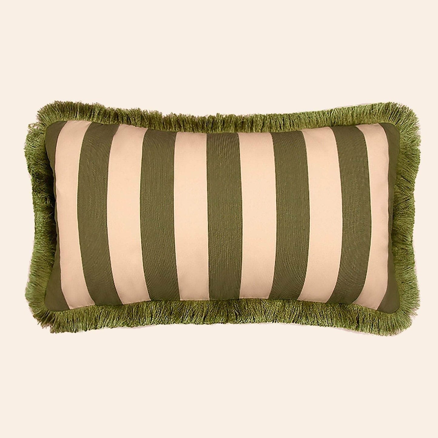 Sonia Stripe Cushion, Artichoke