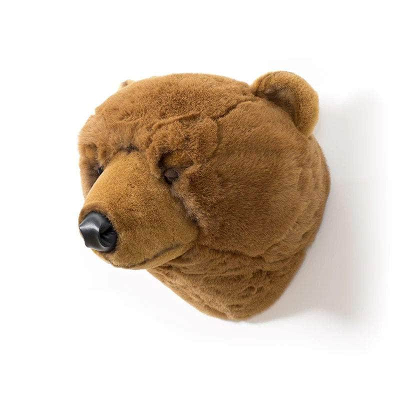 Oliver the Brown Bear Wall Mounted Plush Head