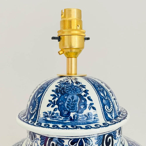 Antique Delft Boch Lamp