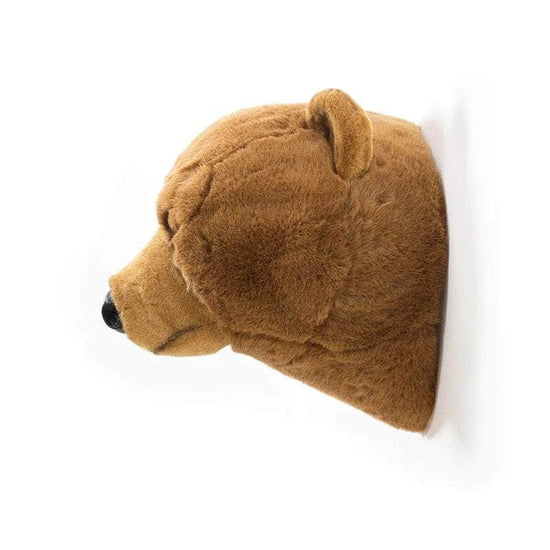 Oliver the Brown Bear Wall Mounted Plush Head