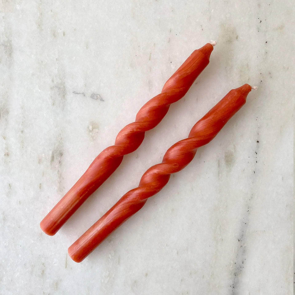 Burnt Orange Twist Candles