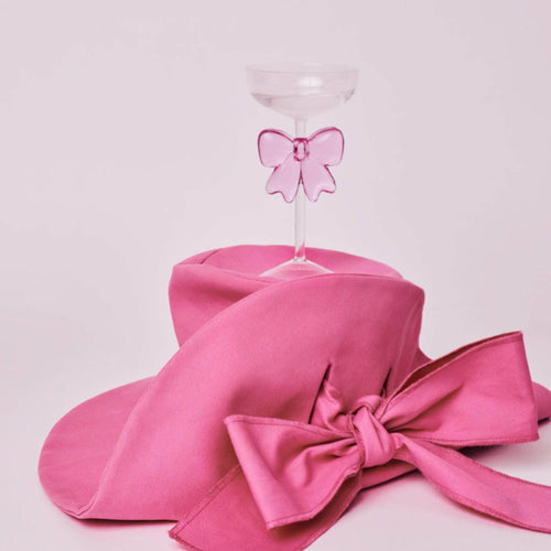 Bow Champagne Coupe Pink