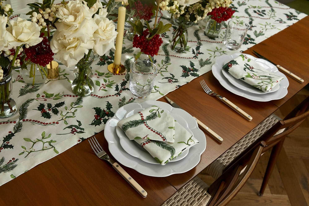 Holly & Mistletoe Napkins