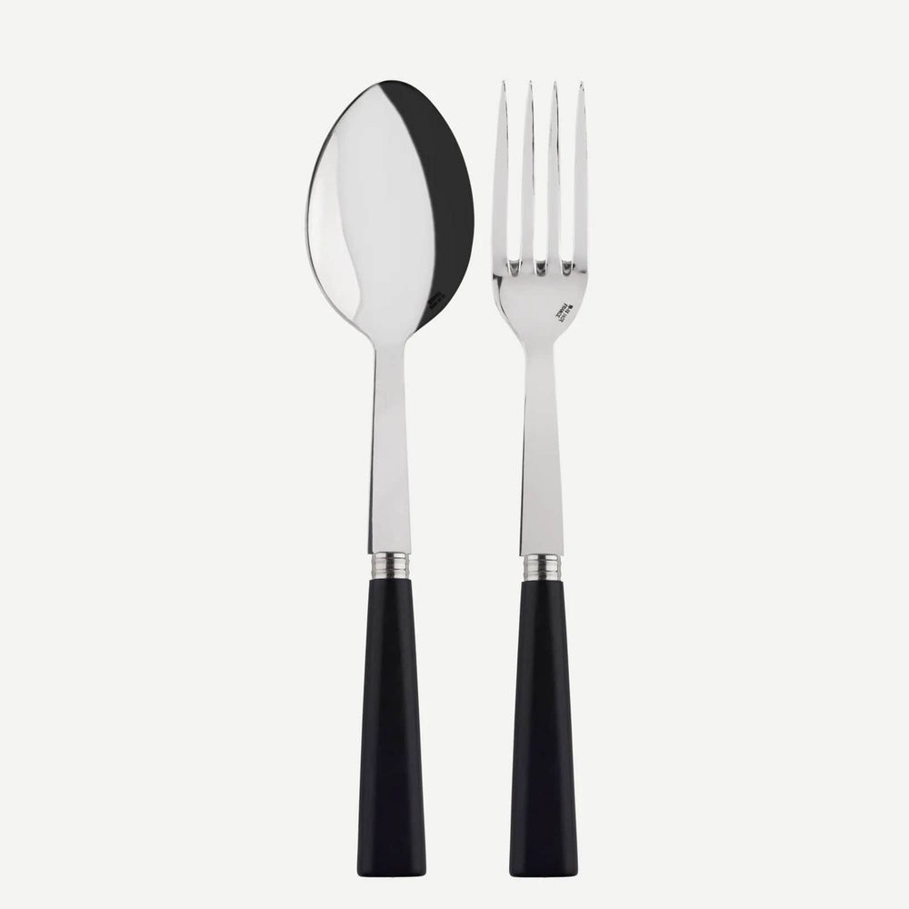 Natural Meat Serving Set | Black Laminated Wood