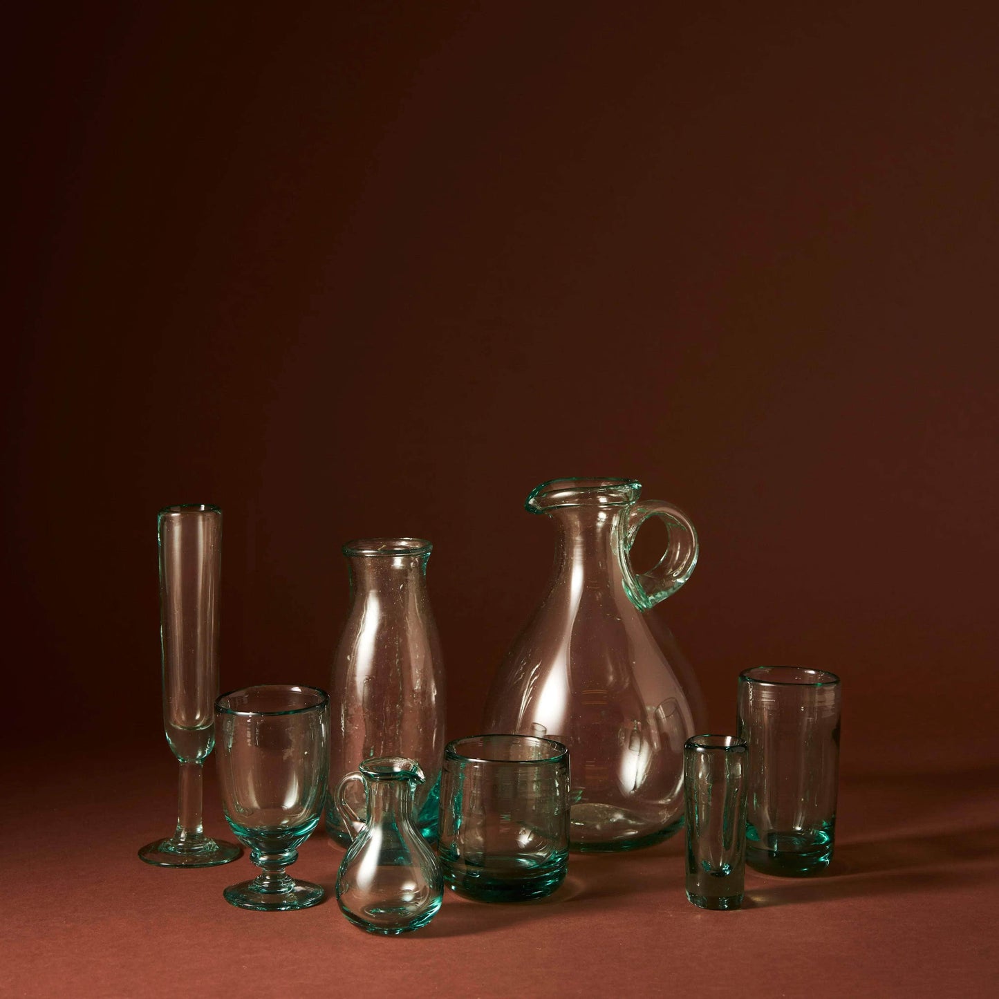 Sofia Mini Handblown Glass Jugs (Set of 2)