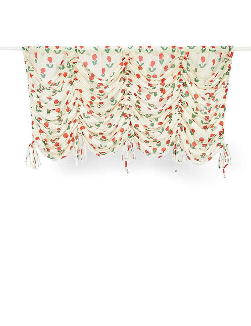 Child's Bedroom Viola Flower Print Austrian Shade