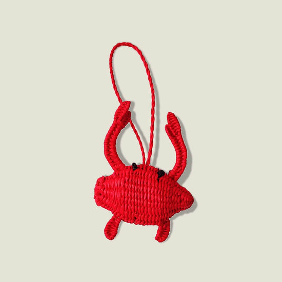 Palmito Woven Crab Baubles (Set of 4)