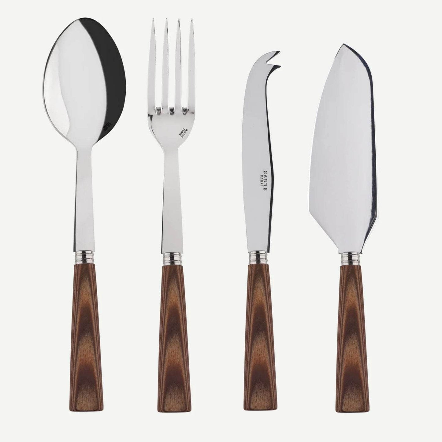 Natural 4 pc Cutlery Set | Light Laminated Wood