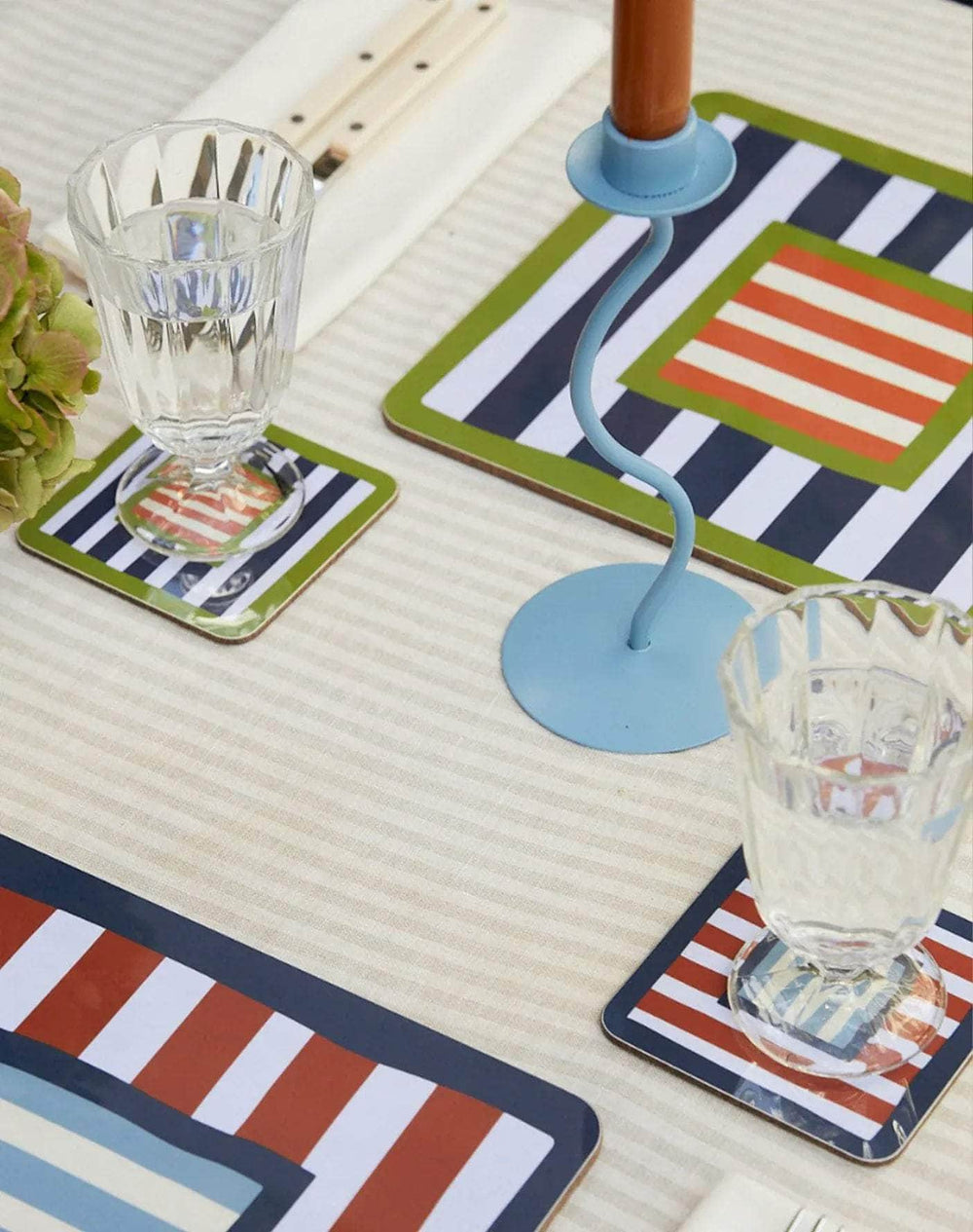 Square And Stripe Coasters (Set of 6)