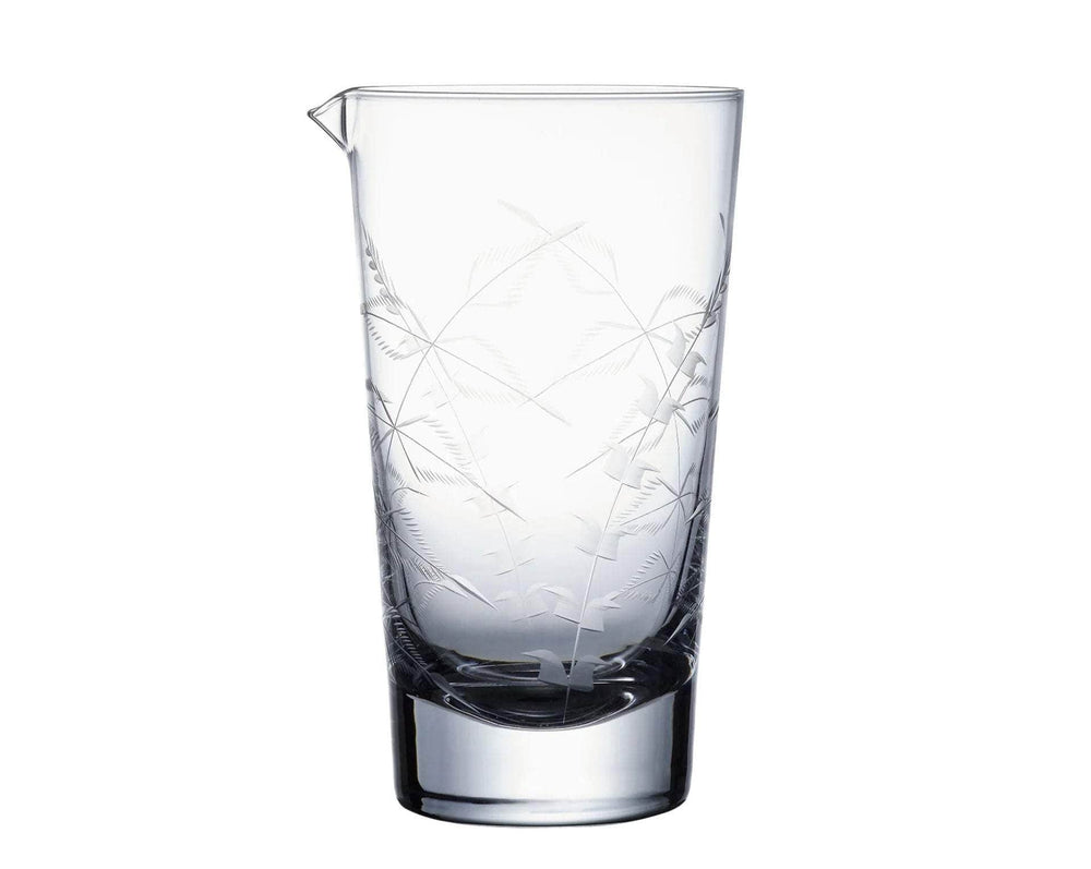 A Mixing Glass with Fern Design