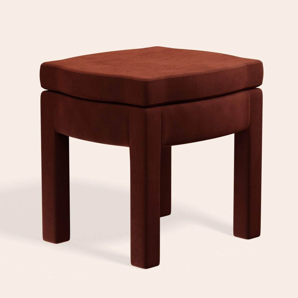 Piero Footstool, Cinnamon Velvet