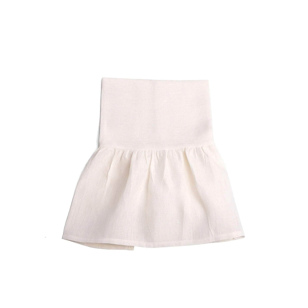 Ruffle Linen Tablecloth, Ivory